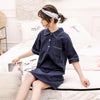 Summer 100% Cotton Woman Night Sleepwear Plus Size Nightgowns Half  Long Nightgown Solid Sleeping Dress Sleep Dress Sleepshirts
