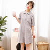 Summer 100% Cotton Woman Night Sleepwear Plus Size Nightgowns Half  Long Nightgown Solid Sleeping Dress Sleep Dress Sleepshirts