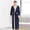 Winter Ankle-Length Warm Robe Thick Men Women Coral Fleece Kimono Bathrobe Lovers Couple Nightgown Gown Sleepwear Long Nightwear