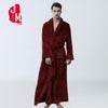 Winter Thick Warm men Coral Fleece Kimono Robe Lovers Couple Nightgown Bath Gown Sleepwear Large Long Nightwear M L XL