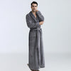 Winter Thick Warm men Coral Fleece Kimono Robe Lovers Couple Nightgown Bath Gown Sleepwear Large Long Nightwear M L XL