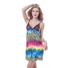 Sexy Nightgown Lingerie Fashion Lace Patchwork Nightdress Women Printed  Nightwear Silk Slip Sleepwear Plus Size 4XL