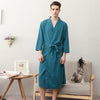 Gacloz Lovers Waffle Bathrobes Summer Thin Kimono Robe Women Men Nightgown Sleepwear Plus Size 3XL