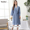 Gacloz Lovers Waffle Bathrobes Summer Thin Kimono Robe Women Men Nightgown Sleepwear Plus Size 3XL