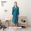 Gacloz Lovers Waffle Bathrobes Summer Thin Kimono Robe Women Men Nightgown Sleepwear Plus Size 3XL