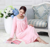 Spring Modal Long Sleeve Loose Long Nightgown Korean Sleeping Dress Pink White Princess Plus Size Women Sexy Sleepwear Nightwear
