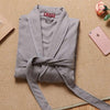 Bathrobe Men 100% Cotton Pajamas Bathrobe men spa robe male plus size XXL Pajamas Kimono Robe Sleepwear Nightgown White