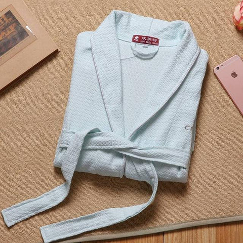 Bathrobe Men 100% Cotton Pajamas Bathrobe men spa robe male plus size XXL Pajamas Kimono Robe Sleepwear Nightgown White