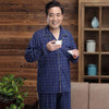 2019 Men Sleepwear Nightgown Autumn Button Pajama Sets for Male Long Sleeve Pijamas Mens Pajama Sets Homewear Suits