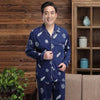 2019 Men Sleepwear Nightgown Autumn Button Pajama Sets for Male Long Sleeve Pijamas Mens Pajama Sets Homewear Suits