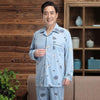 2019 Men Sleepwear Nightgown Autumn Button Pajama Sets for Male Long Sleeve Pijamas Mens Pajama Sets Homewear Suits