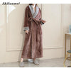 Winter Thick Warm Female Fleece Kimono Robe Lovers Couple Nightgown Super Soft Bath Gown Sleepwear Long Nightwear Home Dress