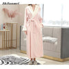 Winter Thick Warm Female Fleece Kimono Robe Lovers Couple Nightgown Super Soft Bath Gown Sleepwear Long Nightwear Home Dress