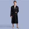 Men's Long Sleeve Lace-up Microfiber Siamese Pajamas V-neck Pocket Pajamas for Men's Clothing 2018 Robe Thin Cardigan Nightgown