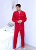 Men's Long Sleeved New Suit Set Household Clothing Ice Silk Satin Leisure Sleepwear Students Plus Size Youth Nightgown J039