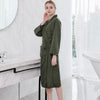 Unisex Men Cotton Nightgown Summer Kimono Robe Bathrobe Gown Women Casual Sleepwear Solid Color Home Clothes Loose Nightwear