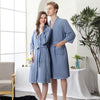 Unisex Men Cotton Nightgown Summer Kimono Robe Bathrobe Gown Women Casual Sleepwear Solid Color Home Clothes Loose Nightwear