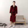 2019 Winter Warm women Home Robe Soft Velvet Bathrobe Long Kimono Robe Dressing Gown Solid Sleepwear Ladys Long Sleeve Nightgown