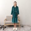 2019 Winter Warm women Home Robe Soft Velvet Bathrobe Long Kimono Robe Dressing Gown Solid Sleepwear Ladys Long Sleeve Nightgown