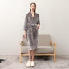 2019 Winter Warm women Home Robe Soft Velvet Bathrobe Long Kimono Robe Dressing Gown Solid Sleepwear Ladys Long Sleeve Nightgown