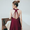 New Arrivals Summer Long Nightgowns Halter neck Loose Ladies Dresses Princess Sleep Wear Solid Silk Home Dress Sexy Nightdress