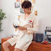 2019 summer men's silk bathrobe robe long solid silk pajamas men silk nightgown sleepwear kimono homme dress