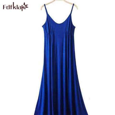 Sexy spaghetti strap long nightgowns women modal cotton nightdress casual sling night dress female loose sleepwear nightshirt