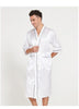 Summer Silky Satin Robe Nightgown For Male Half Sleeve Home Clothes Mens Long Solid Kimono Bathrobe Gown Casual Sleepwear