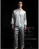 Men Spring Silk pajamas Long sleeve Nightgown Sleepwear