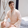 Lovers Sleepwear Satin Rayon Nightwear Casual Couple Robe Bathrobe Kimono Gown Solid Long Sleeve Intimate Lingerie Nightgown