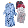 Plus size sexy sleepdress women sleepwear 100% brushed cotton simple nightgowns long sleeve Women pyjamas sleepwear dress
