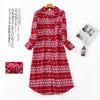Plus size sexy sleepdress women sleepwear 100% brushed cotton simple nightgowns long sleeve Women pyjamas sleepwear dress