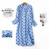 Plus size sexy sleepdress women sleepwear 100% brushed cotton simple nightgowns long sleeve Women pyjamas sleepwear dress