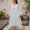 Summer Soft Modal Sleepwear Women's 2 Pieces Robe Sets Vintage Princess Long Nightgowns Elegant Female Sexy Sleep Dress 8162