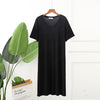 Large size night dress short sleeve modal cotton sleepwear nightgown women nightwear nightshirt night gown loose long dress