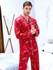 Men's Long-sleeved Ice Silk Satin Suit Homewear Modern Style Plus Size Nightgown Students Leisure Youth Household Clothes J036
