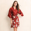 2019 Fashion Silk Kimono Nightgowns Dressing Gown Women Long Lingerie Bath Robe Women Homewear Autumn Casual Ladies Sleepwear