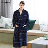 Gacloz Lovers Flannel Sleepwear Bathrobe Thick Kimono Robe Women Men Nightgown Plus Size Bath Robe Kimono Hombre Nuisette Homme