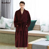 Gacloz Lovers Flannel Sleepwear Bathrobe Thick Kimono Robe Women Men Nightgown Plus Size Bath Robe Kimono Hombre Nuisette Homme