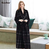 Gacloz Lovers Flannel Sleepwear Bathrobe Thick Kimono Robe Women Men Nightgown Plus Size Bath Robe Kimono Hombre Nuisette Homme