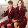 New Autumn Men Robe Long Women Robe Men Couples Nightgowns Coral Fleece Flannel Bathrobe Thickening Sexy Leopard Sleepwear