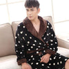 New Autumn Men Robe Long Women Robe Men Couples Nightgowns Coral Fleece Flannel Bathrobe Thickening Sexy Leopard Sleepwear