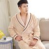 New Autumn Men Robe Long Women Robe Men Couples Nightgowns Coral Fleece Flannel Bathrobe Thickening Sexy Leopard Sleepwear