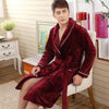 New Autumn Men Robe Long Women Robe Men Couples Nightgowns Coral Fleece Flannel Bathrobe Thickening Sexy Leopard Sleepwear