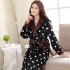 New Autumn Men Robe Long Women Robe Men Couples Nightgowns Coral Fleece Flannel Bathrobe Thickening Sexy Leopard Sleepwear