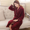 New Autumn Men Robe Long Women Robe Men Couples Nightgowns Coral Fleece Flannel Bathrobe Thickening Sexy Leopard Sleepwear