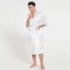 Summer Silky Satin Robe Nightgown For Male Half Sleeve Home Clothes Mens Long Solid Kimono Bathrobe Gown Casual Sleepwear