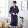 Summer Bathrobe Sleepwear Autumn Casual Robes Men Cotton long Sleeve Nightgown Male Kimono Sleep Gown