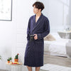 Summer Bathrobe Sleepwear Autumn Casual Robes Men Cotton long Sleeve Nightgown Male Kimono Sleep Gown