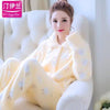 Thickening women winter flannel pajamas female coral fleece pajama sets sleepwear velvet long-sleeve casual nightgown
